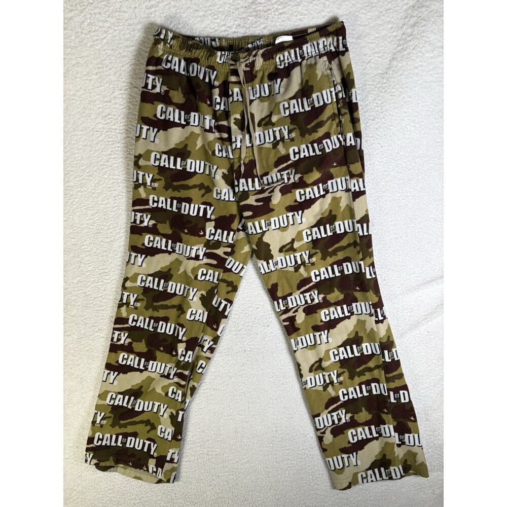 Call of Duty Pajama Pants Mens 31x30 Camo 2011 Y2K Drawstring Pockets Fleece